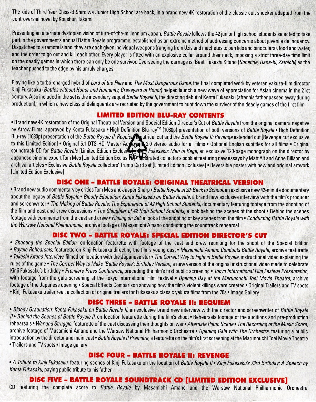 Battle Royale Limited Edition (ej svensk text) (Blu-ray) - 2