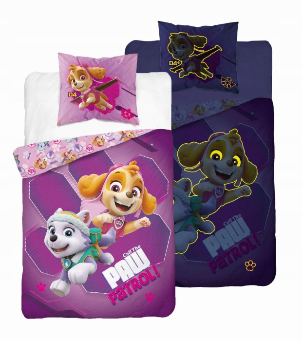 Paw Patrol Bäddset GLOW IN THE DARK