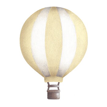 Citrongul Randig Vintage Luftballong