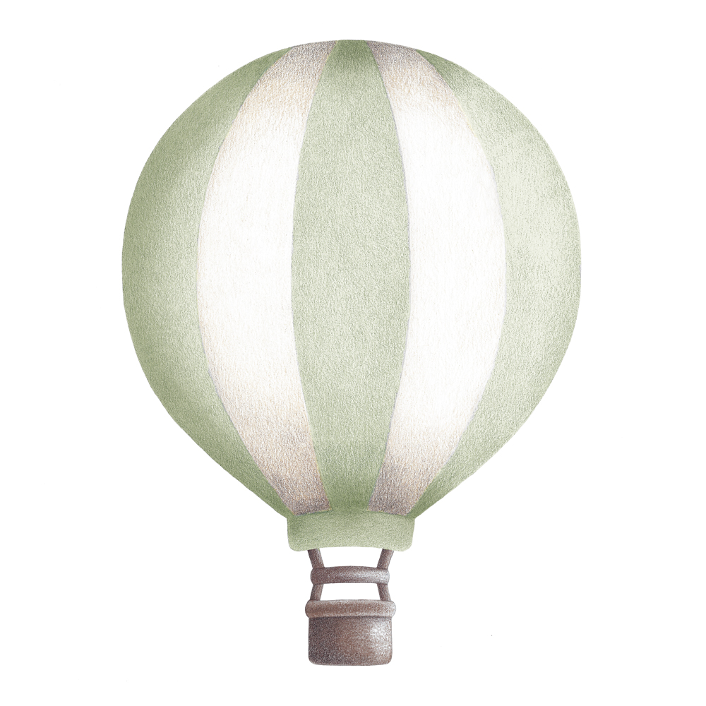 Pistaschio Striped Vintage Balloon