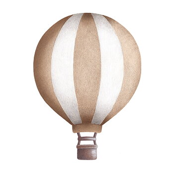 Brown soil Striped Vintage Balloon