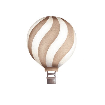 Brun Vågig Vintage Luftballong
