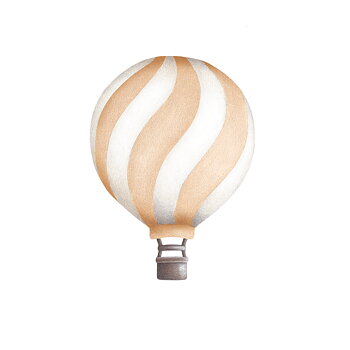 Persiko Vågig Vintage Luftballong