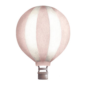 Ljusrosa Randig Vintage Luftballong