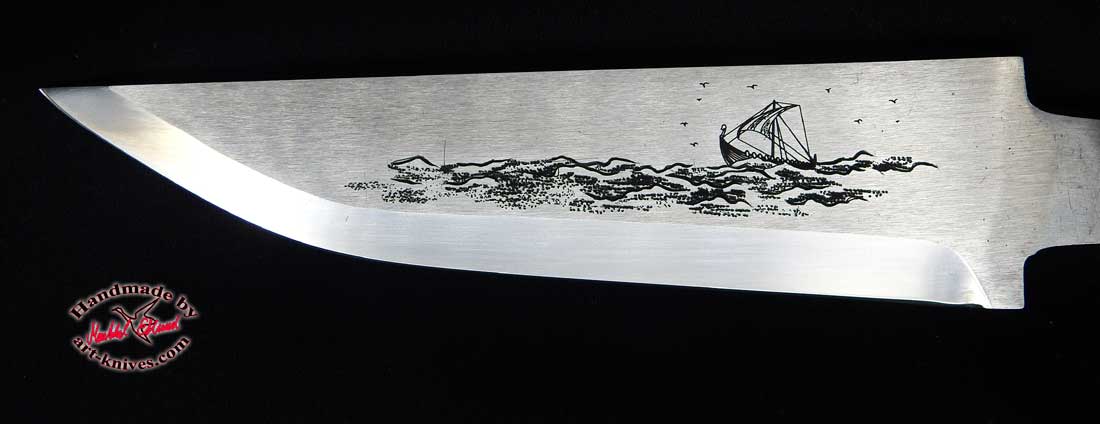 Knife blade 48 Engraved - 2