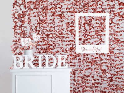 Backdrop Blommor Roséguld