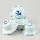 Stig Lindberg (Ming 1979) Four Egg Cups with Blue Decor