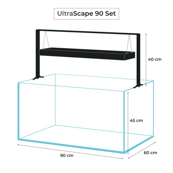 Aquael - Ultrascape Forest 243liter med möbel & belysning - Wood  - 3