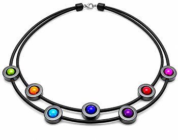 Halsband Daniella  Multifärgad  Hematit