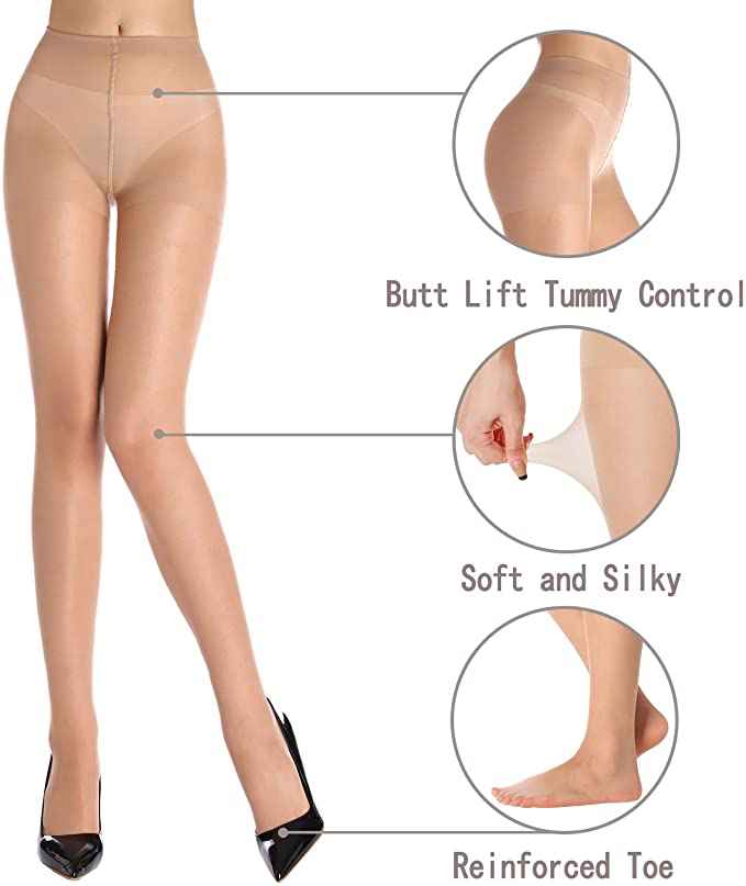Pantyhose for Women - High Waist - 3-pack - 4