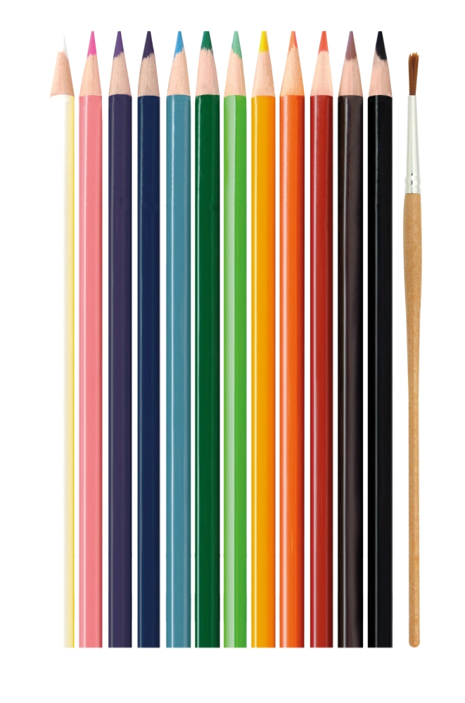 Sense Akvarellfärgpennor 12-Pack + Pensel - 2