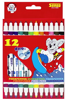 Sense Fiberfärgpennor 12-Pack