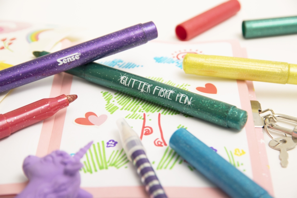 Sense Glitter Fiberpennor 6-P - 3