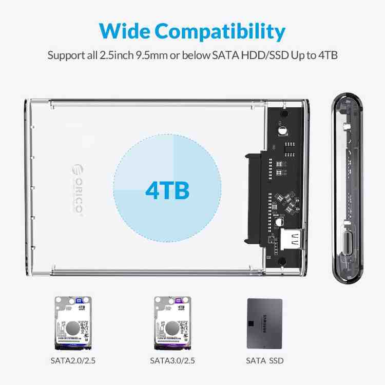 Extern Hårddiskshölje - USB 3.1 / SATA III - 7