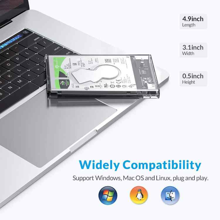Extern Hårddiskshölje - USB 3.1 / SATA III - 2