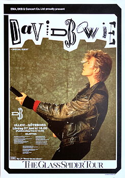 DAVID BOWIE - Göteborg 27 Jun Konsertaffisch (1987)