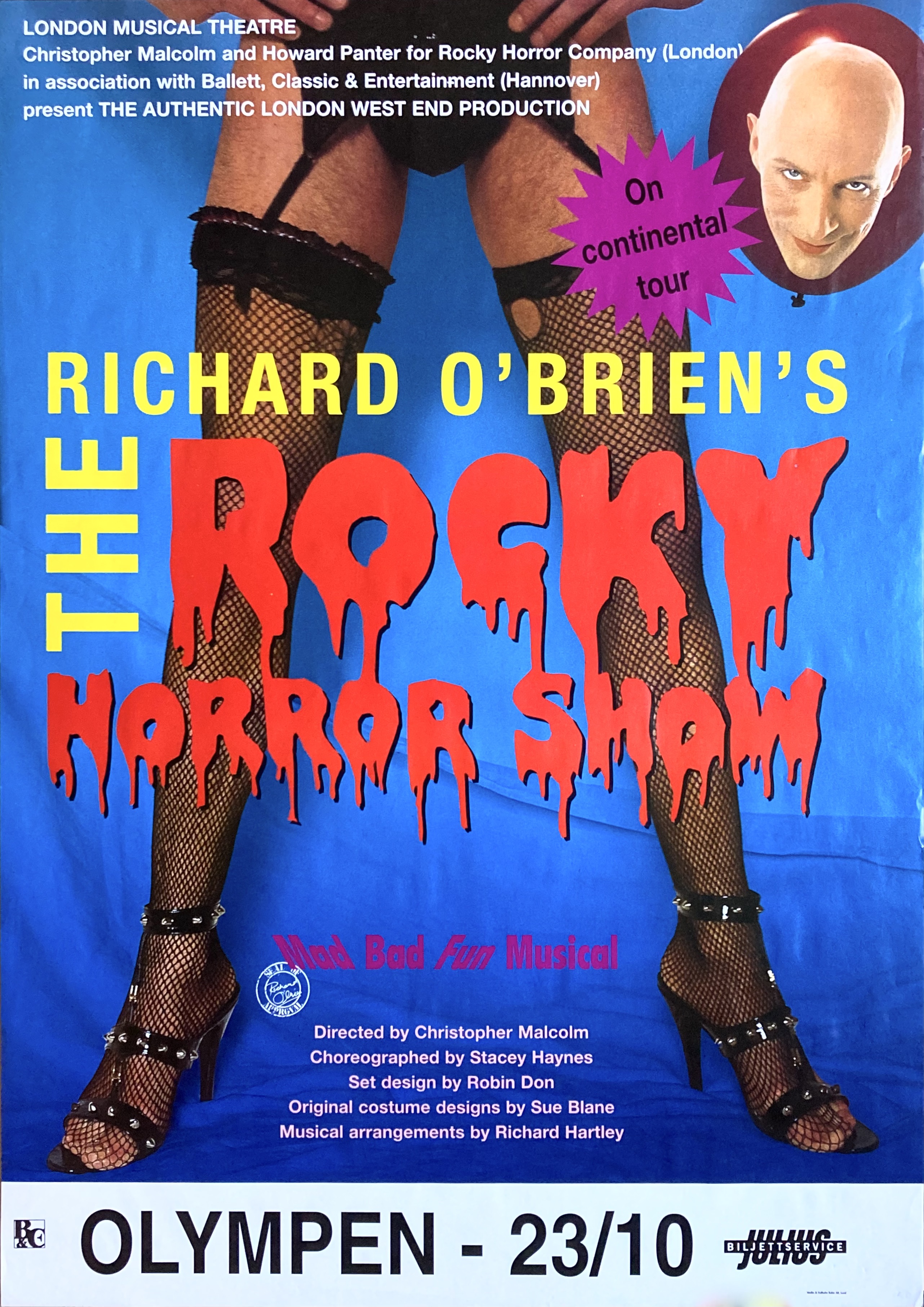 THE ROCKY HORROR PICTURE SHOW - Lund 23 Okt Konsertaffisch (1997)