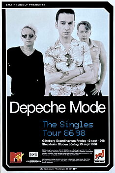 DEPECHE MODE - Göteborg + Stockholm 12+13 Sep Konsertaffisch (1998)