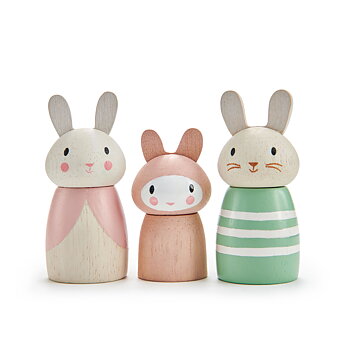 Dockfamilj Småfolk Kaniner - Tender Leaf Toys
