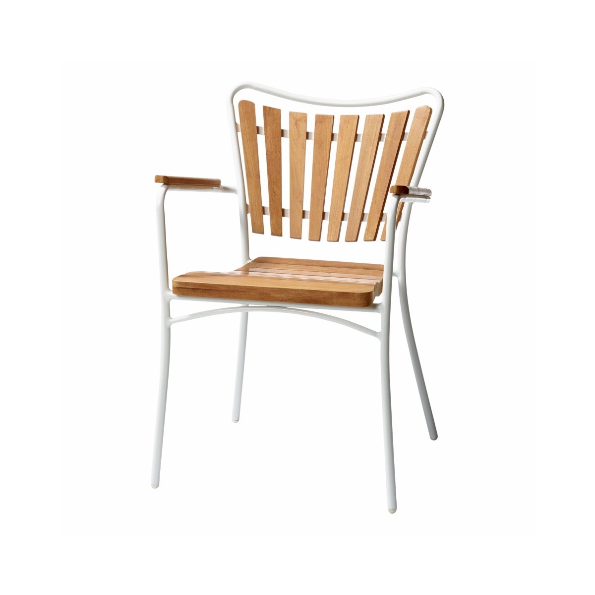 Trädgårdsgrupp Ellen teakbord 150 cm 6 stolar teak / vit Cinas - 9