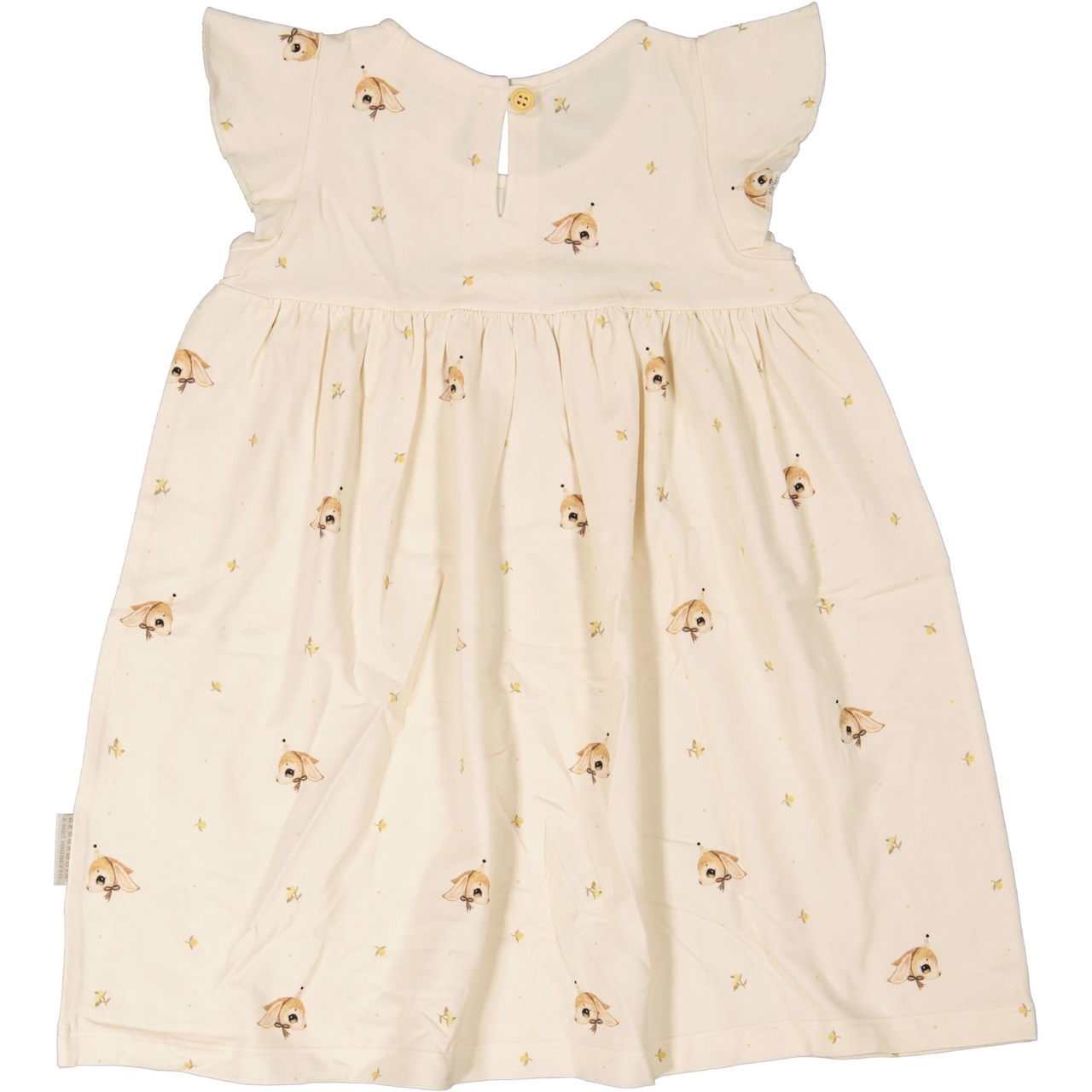 Bambu Klänning med volang Long ear Beige 98/104 - Geggamoja