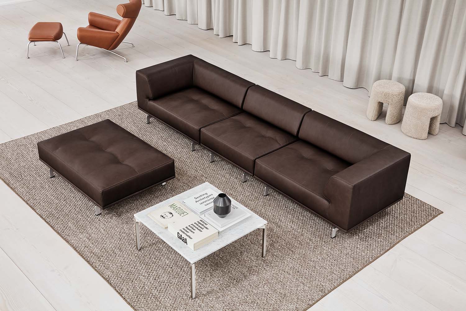 Delphi Divansoffa 325 cm Läder -  Fredericia Furniture - 4