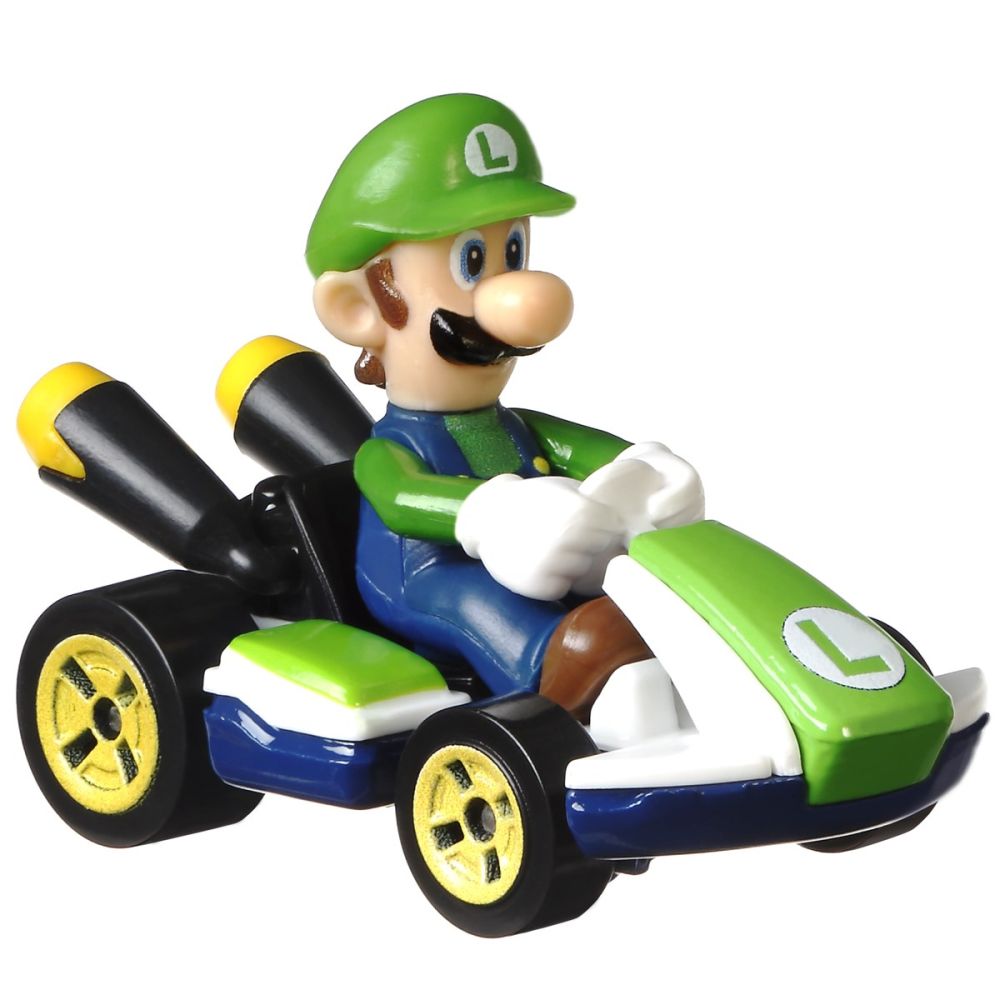 Hot Wheels Mario Kart Replica Diecast 1:64, Luigi