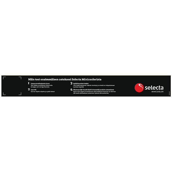 Decal with payment instructions for Minicooler