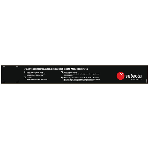 Decal with payment instructions for Minicooler