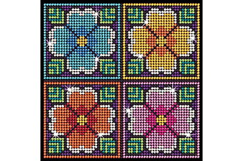 Diamond Art 20x20cm Flowers Pattern