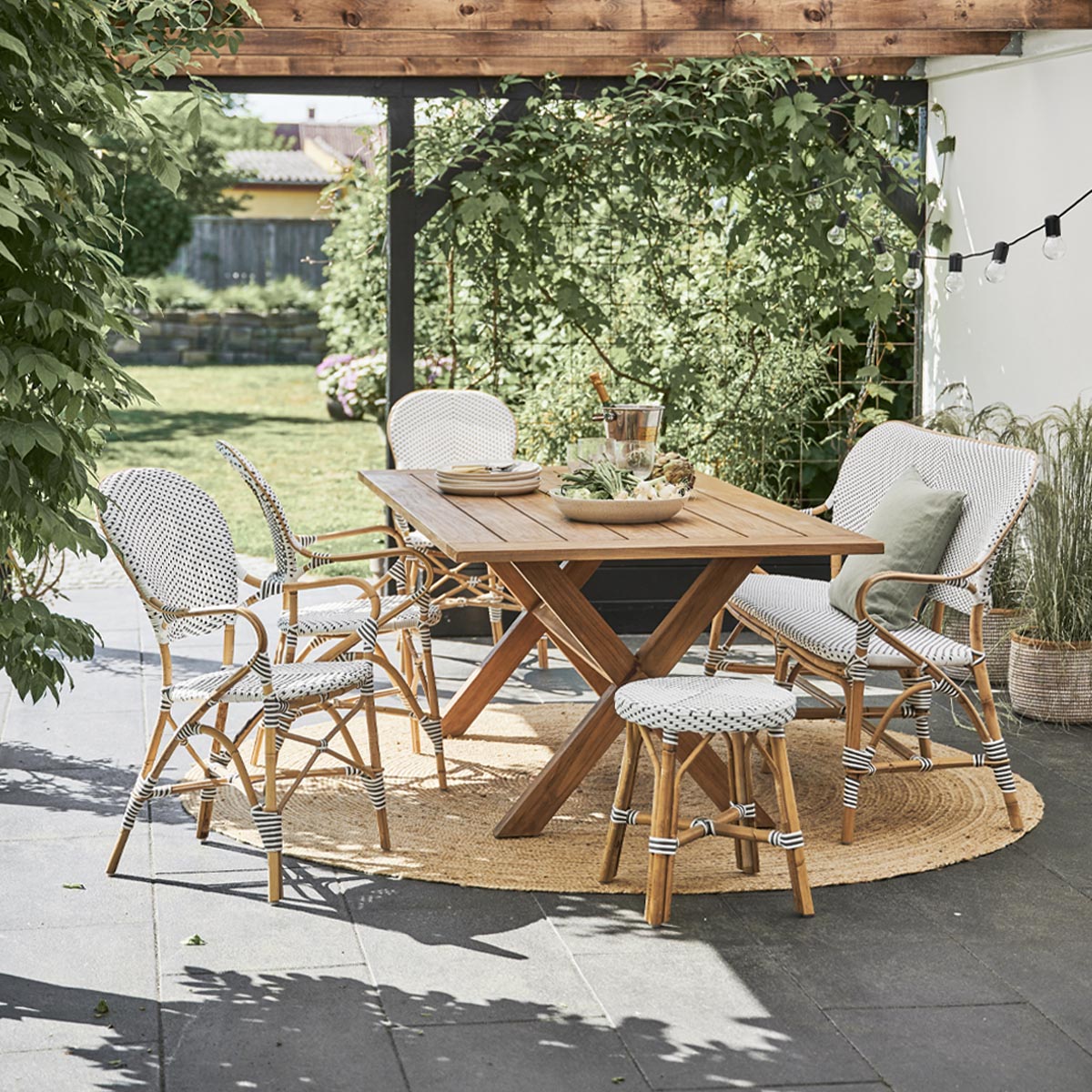 Isabell karmstol rotting / konstfiber vit Sika-design - 3
