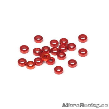 DEAL* HB RACING - M3x6x2.0mm Washer, Orange, Aluminum, 20pcs