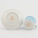Signe Persson-Melin (Primeur 1978) Blue Classic Coffee Cup with Terracotta Border 9 cm  [Sample Images]