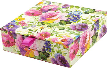 Peony Garden : Desk Notes - Mycket trevlig ask med illustrerade anteckningsblad 
