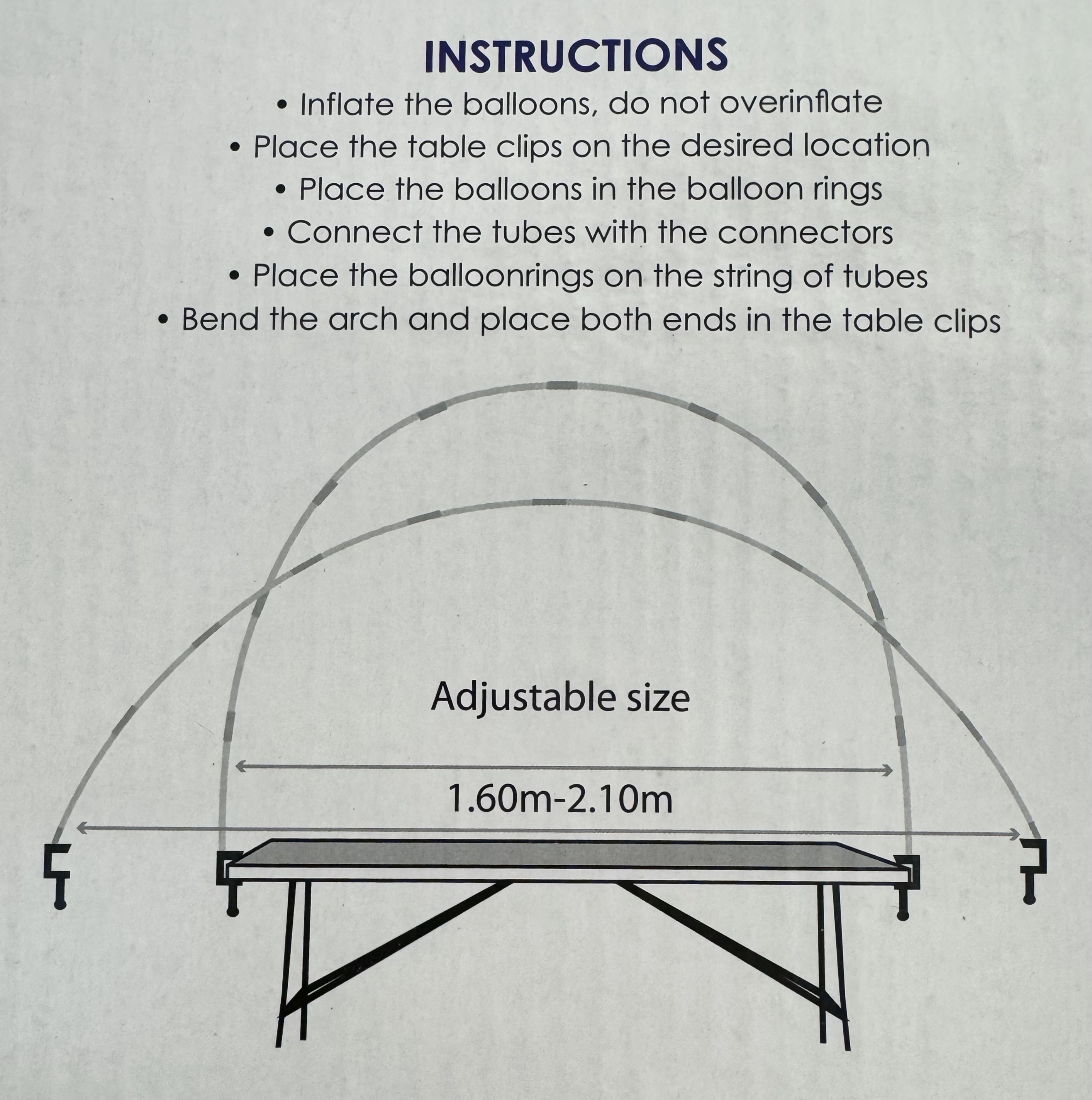 Ballongbåge för bord - DIY - 4