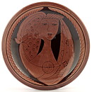 アンナ・リサ・トムソン Atheneシリーズ  女性のパープルのボウル  Bowl  1950年 (21cm)