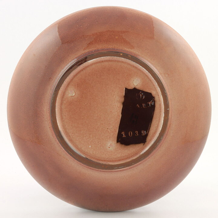 Anna-Lisa Thomson (Athene 1950) Purple Bowl with Surrealistic Relief Motif 21 cm