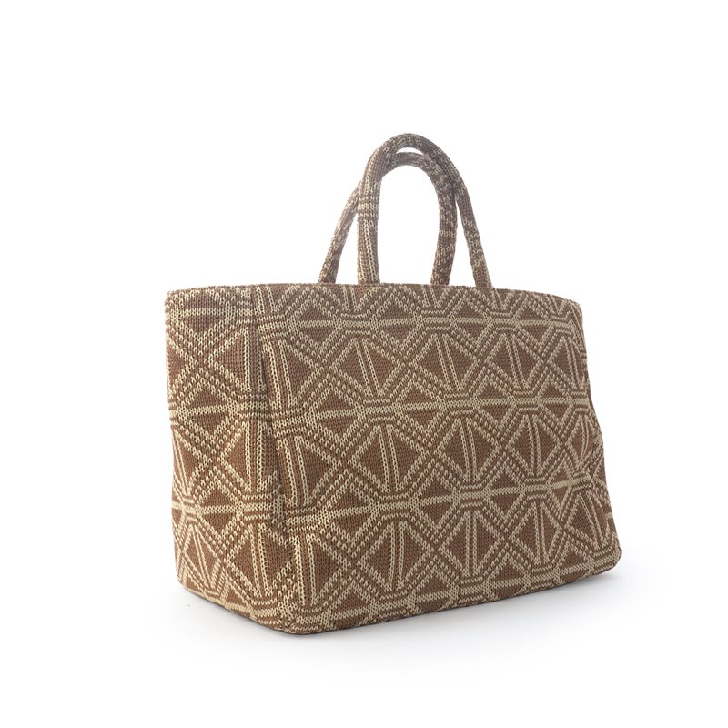 SHOPPER BROWN STRAW DIAMOND CEANNIS - 2