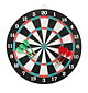 Dartboard 1-10 with darts