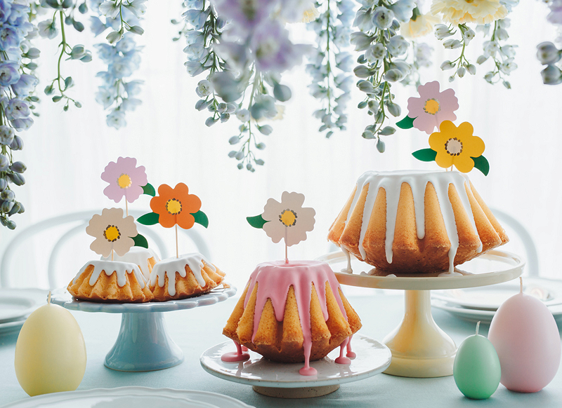 Cake toppers Flowers, mix, 13 cm - 2