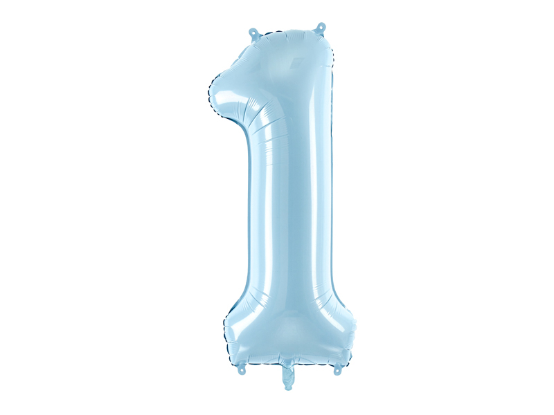 Blue number shop 1 balloon