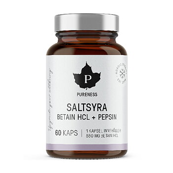 Saltsyra HCL Betain i kapslar med pepsin från Pureness