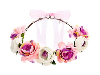 Blomkrans | Stora blommor | Rosa mix - 1