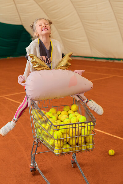 Folieballong | Gris med guldvingar -1