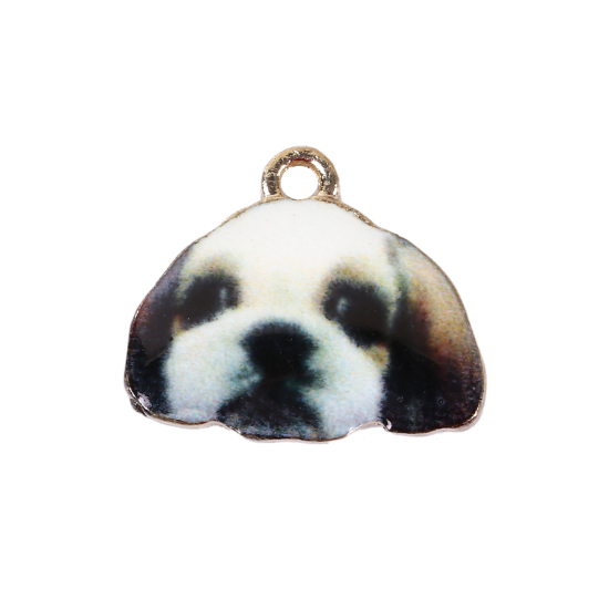 Berlock -  Emaljerad hund,  Cavaljer Charles Spaniel