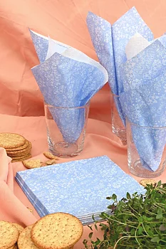 Blå servett: Den blomstertid nu kommer