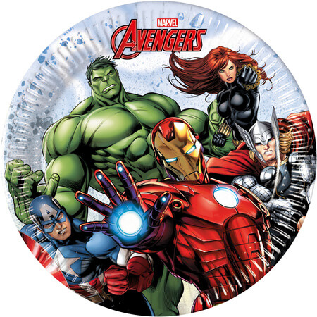 Papperstallrikar | 8-pack | 20 cm | Avengers
