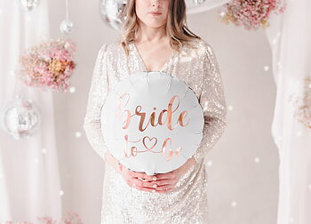 Folieballong | "Bride to be" | Rosé