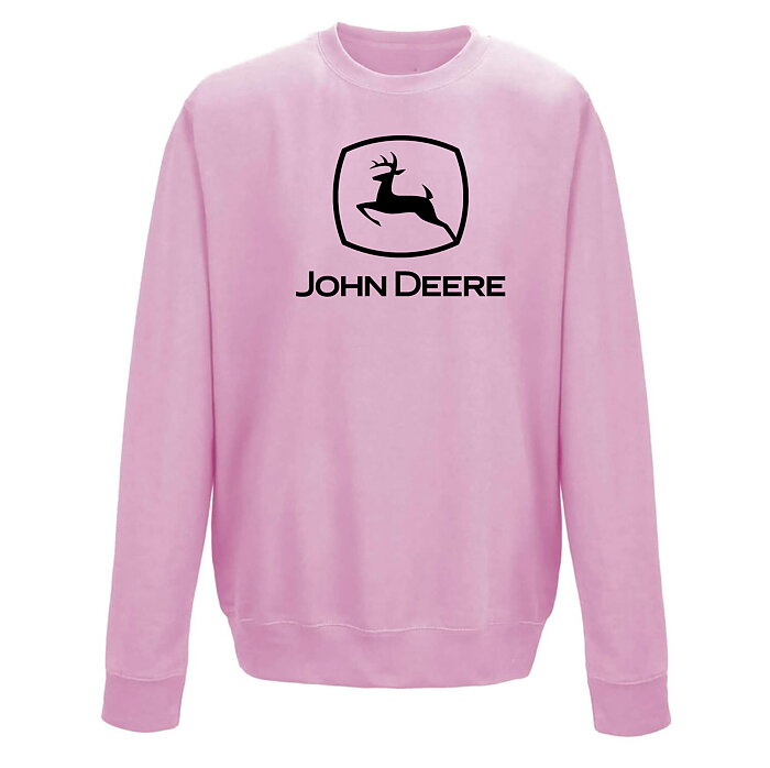 Sweatshirt John Deere logo-Rosa