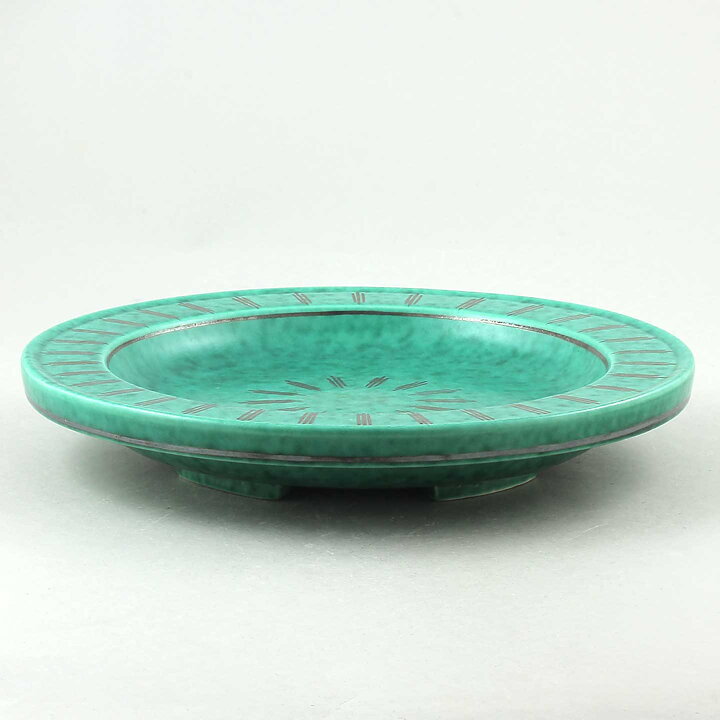 Wilhelm Kåge (Argenta 1959) Round Bowl with Feet and Geometric Decor 24 cm